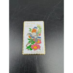 1982 Eastern Bluebird Postal Stamp Enamel Pin